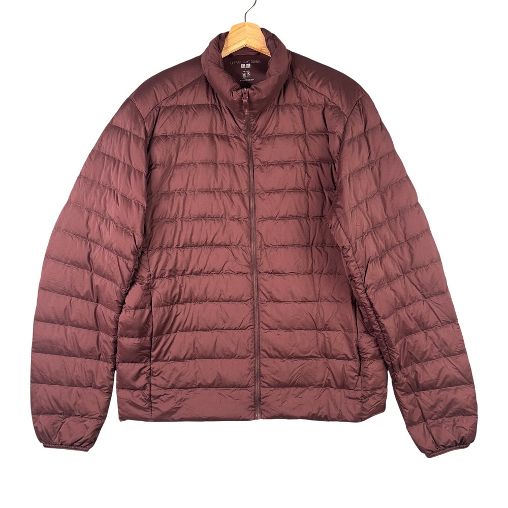 Uniqlo Ultra Light Down Nanodesign Puffer Jacket Burgundy Large 311-470067